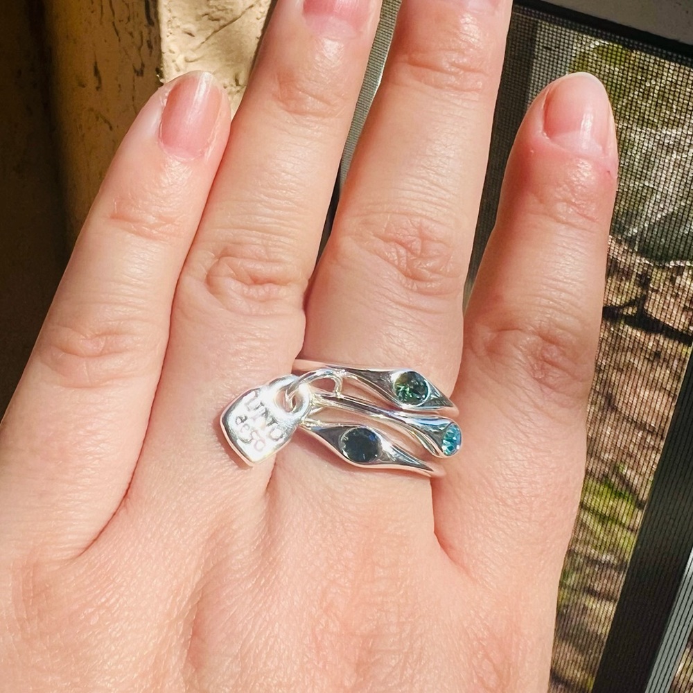 Multi-Stone Trio Rings - Size 9 - Picture 4 of 8